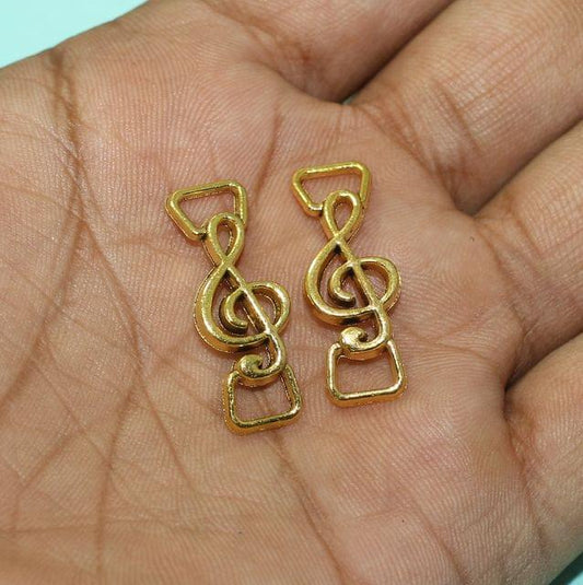 German Silver Connector Spacer Golden 1 Inch - Golden / 1 Inch / 10 Pcs
