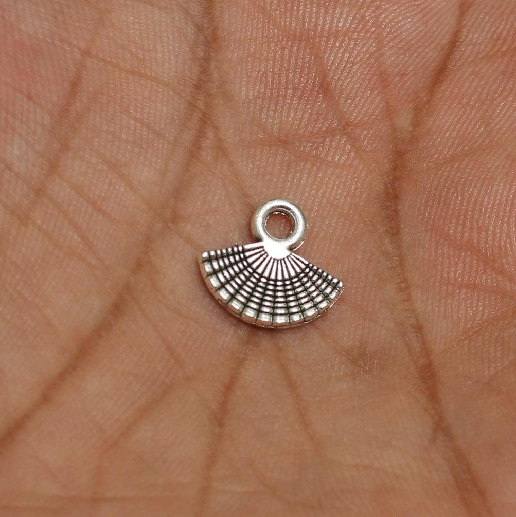 11mm German Silver Charms - Silver / German Silver / 10 Pcs [ Rs 9.5 / Piece ]