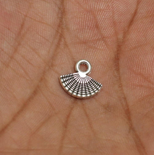 11mm German Silver Charms - Silver / German Silver / 10 Pcs [ Rs 9.5 / Piece ]