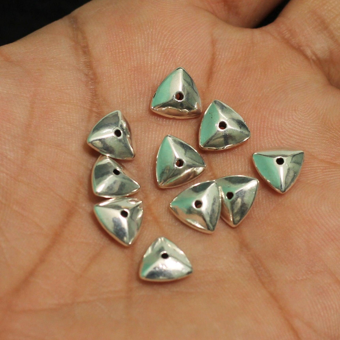 4x8mm German Silver Beads - Silver / German Silver / 10 Pcs