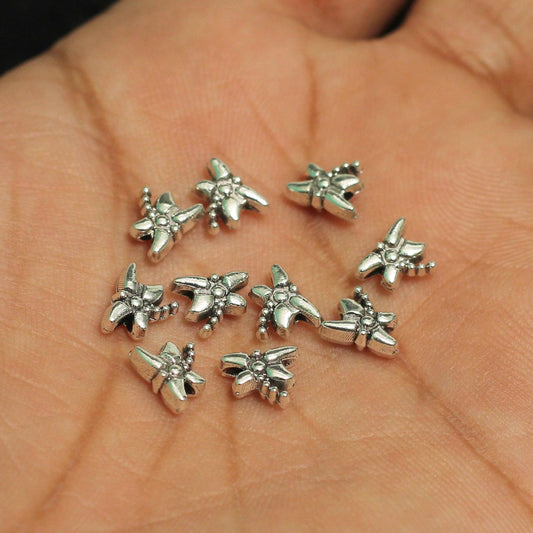 6x8mm German Silver Mosquito Beads - Silver / German Silver / 10 Pcs