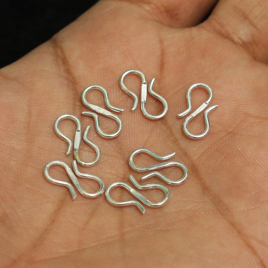 20 Pcs, 14x8 mm Silver S Hook - Silver