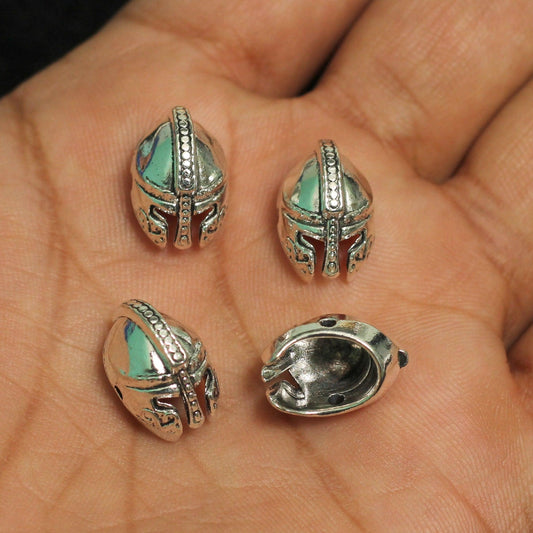 16x11mm Gladiator Crown Spacer Connectors - Silver / German Silver / 10 Pcs