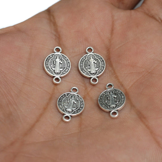 10x15mm German Silver Connectors - Silver / German Silver / 10 pcs