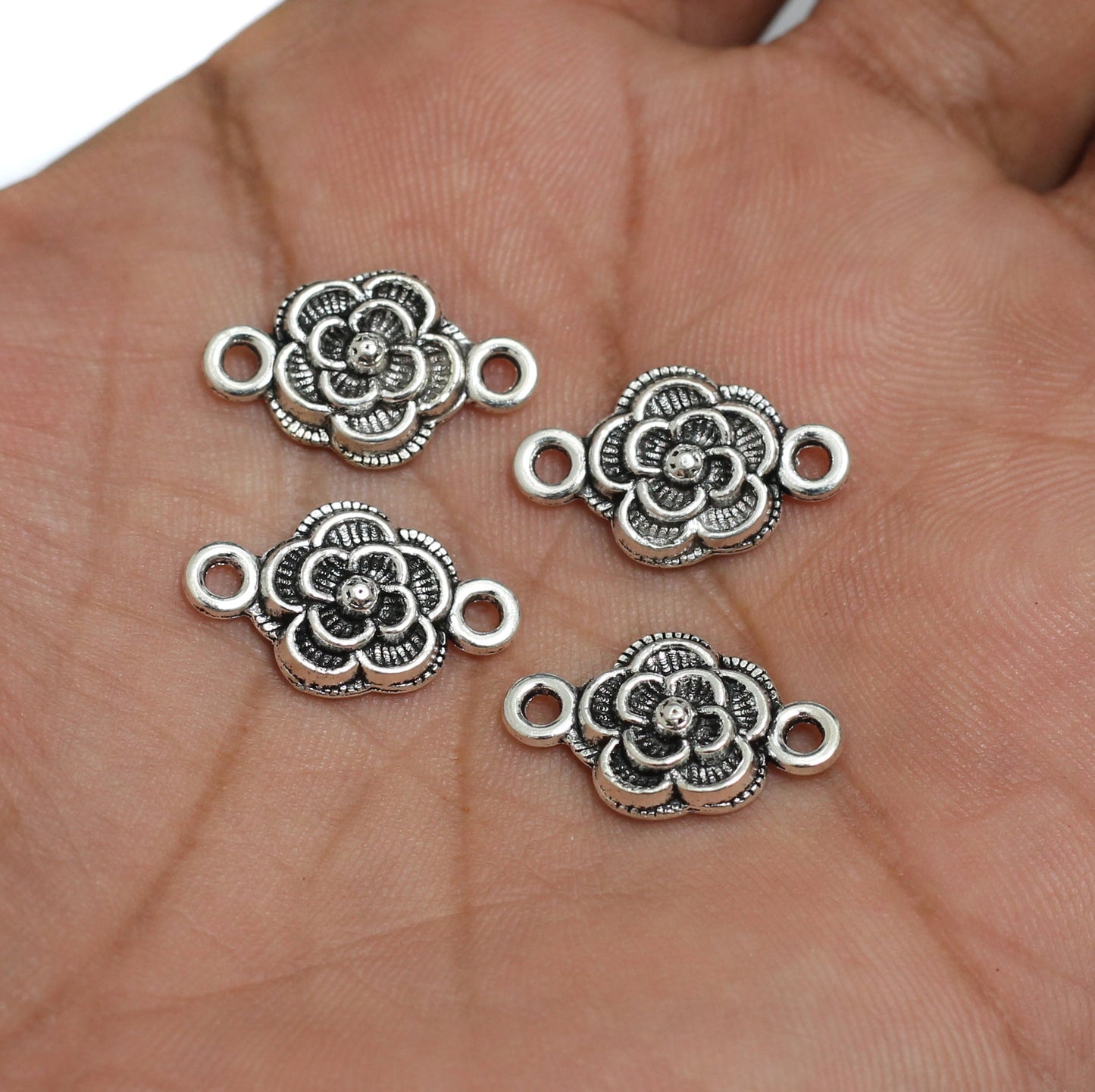12x20mm German Silver Connectors - Silver / German Silver / 10 pcs