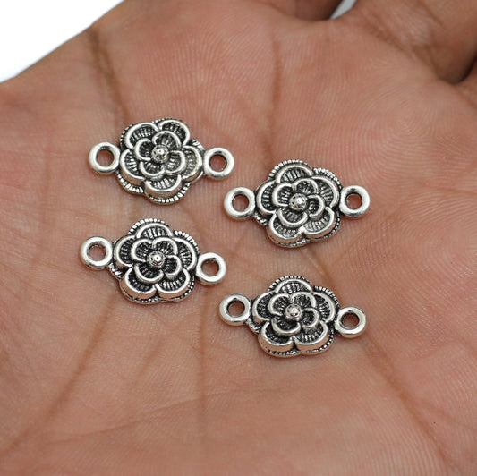 12x20mm German Silver Connectors - Silver / German Silver / 10 pcs