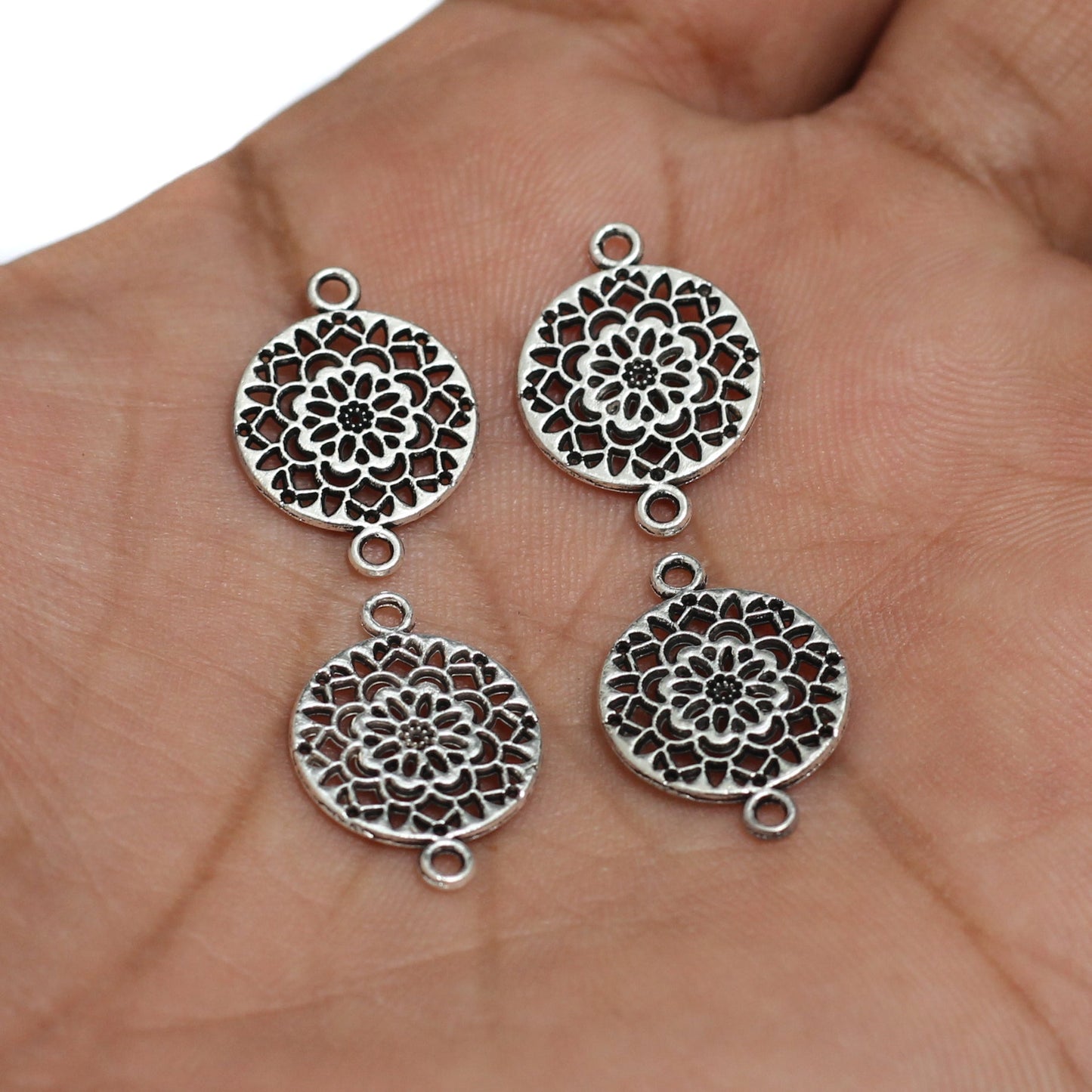 14x20mm German Silver Connectors - Silver / German Silver / 10 pcs