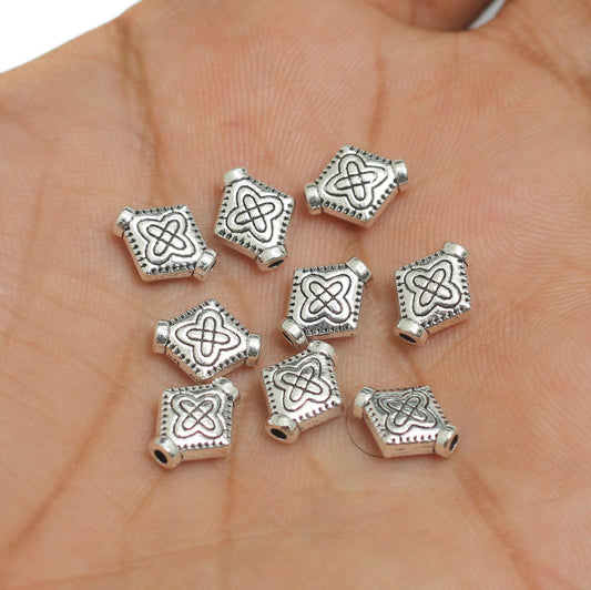 10x8mm, German Silver Beads - Silver / German Silver / 50g