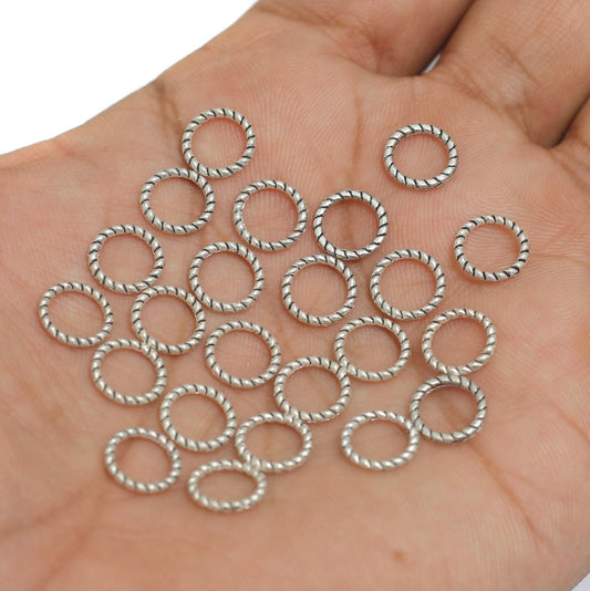9mm, German Silve loop - Silver / German Silver / 50g