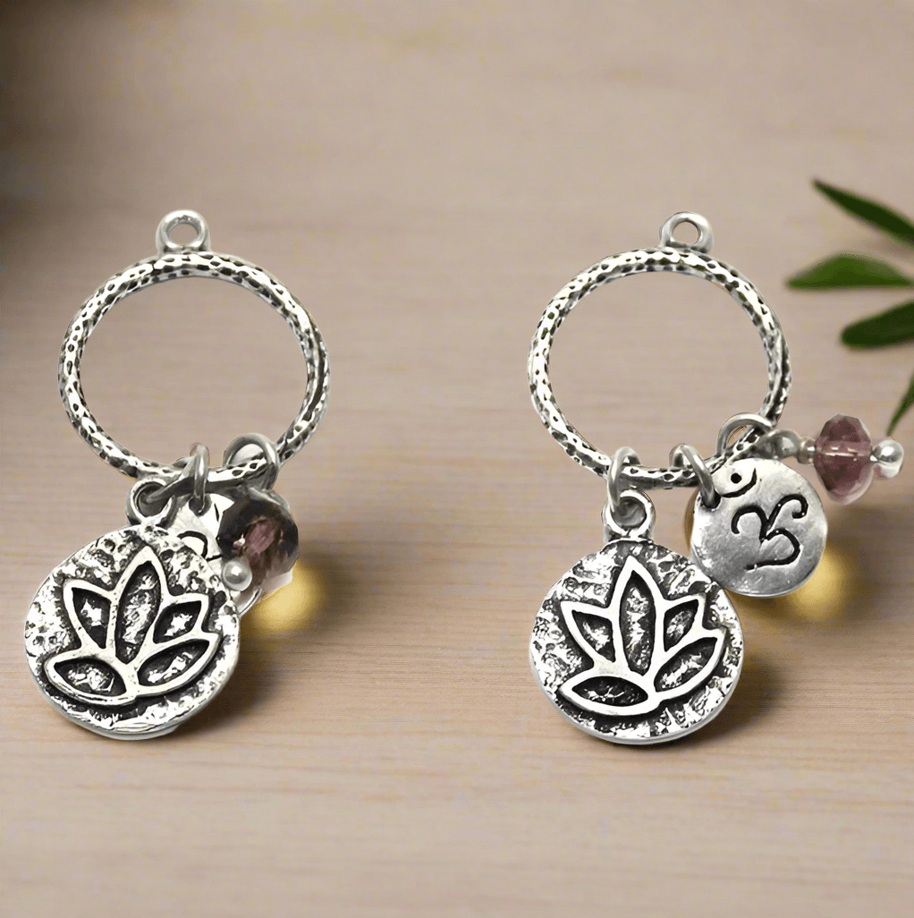 4 German Silver Earring Loops 40x20mm - Silver / German Silver