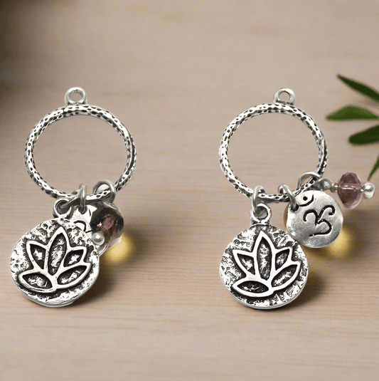 4 German Silver Earring Loops 40x20mm - Silver / German Silver