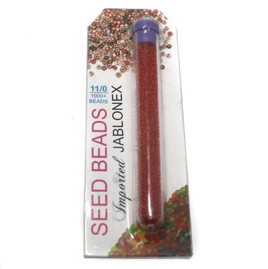 Preciosa seed Beads Trans Orange Red Size 11/0 - Glass / 11`0 / Trans