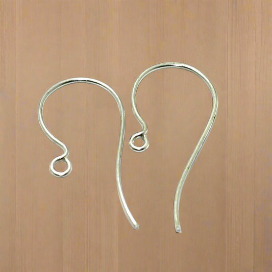 Brass Earring Hooks - Silver / Brass / 2 Pair