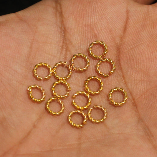 7mm, Brass Jump Rings Golden - Golden / Brass
