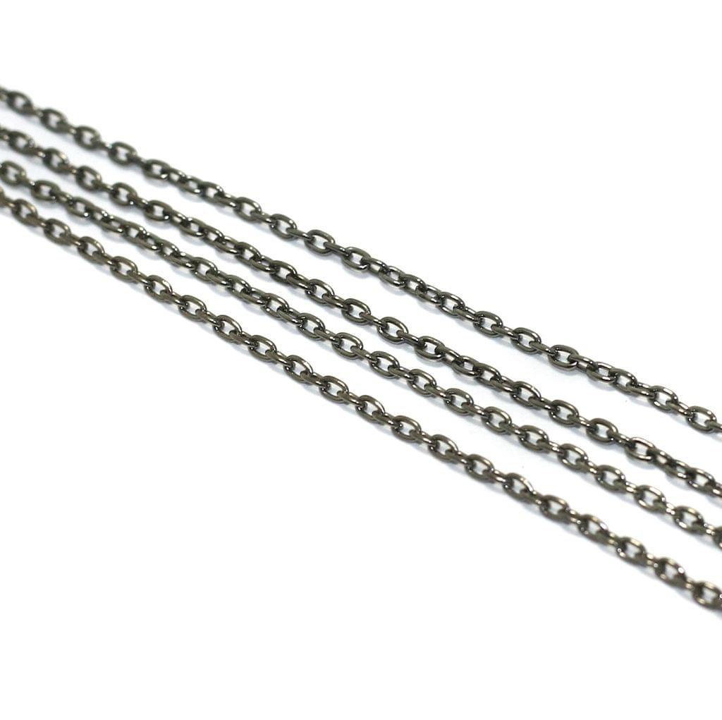 100 GM, 3x2mm Metal Chain - Black / Iron
