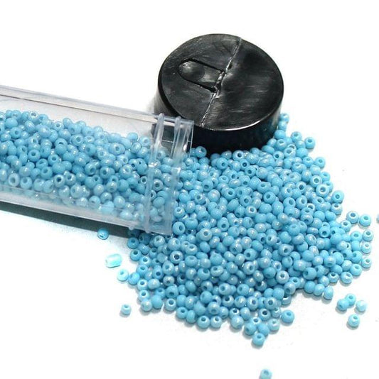 Nippon Seed Beads Sky Blue Opaque Luster - Trans / Glass / Blue