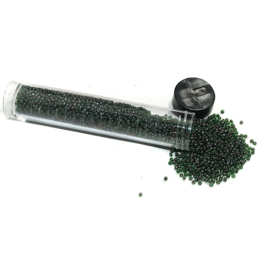Nippon Seed Beads Green Two Tone Trans, Size 11/0 - Trans / Glass / 11`0