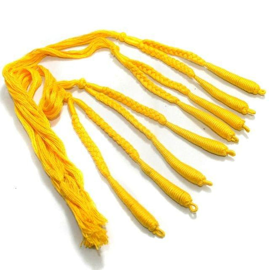 4 Pcs  Braided Thread Dori - Yellow / Thread