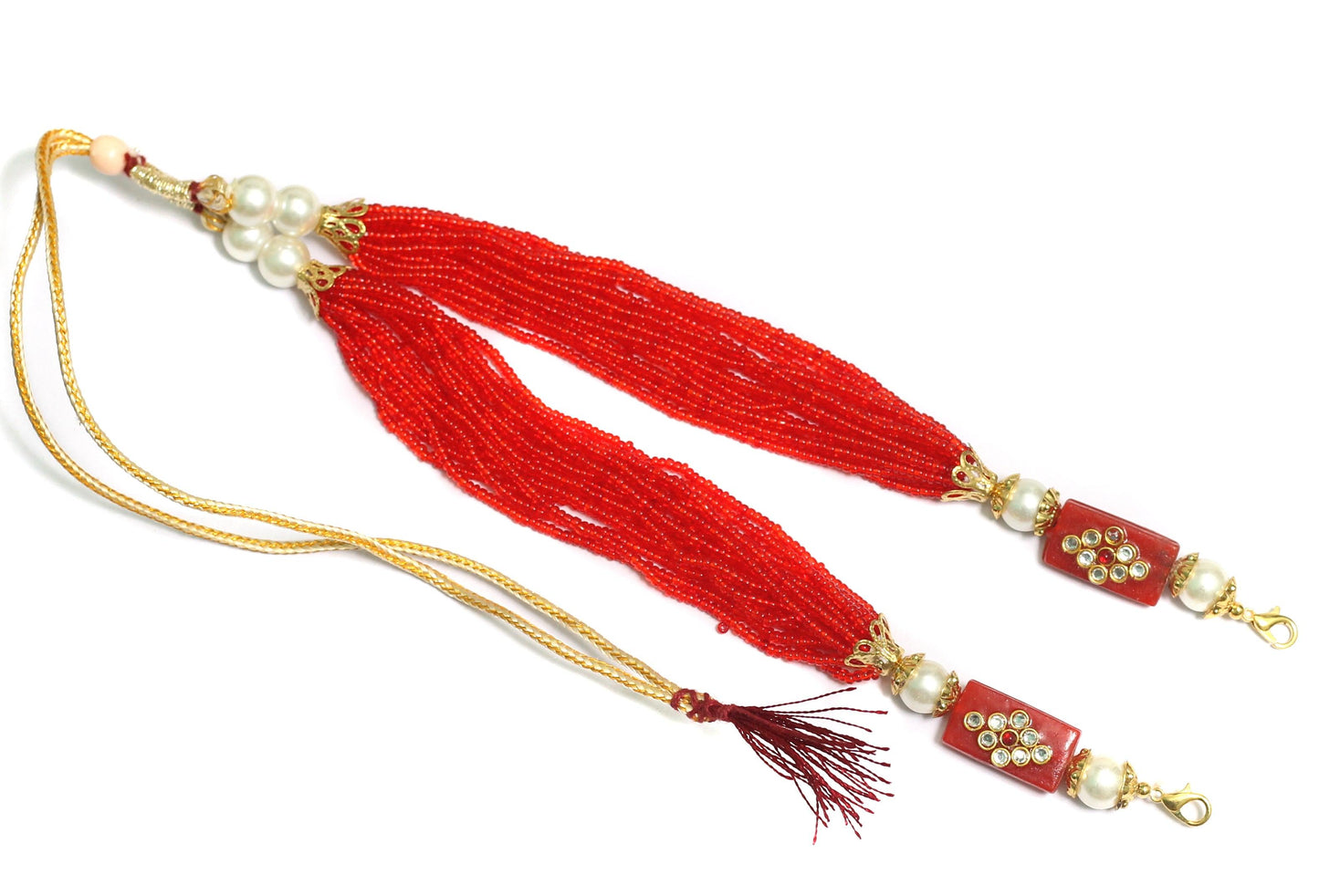 Necklace Dori Red - Red / Glass / 1 Pc