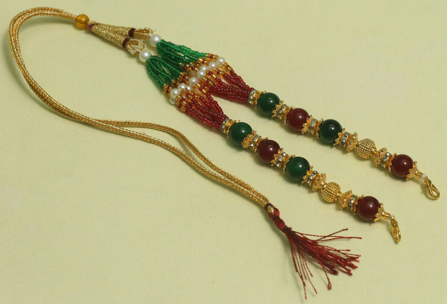 Designer Beaded Necklace Dori - MultiColor / Glass / 1 Pc