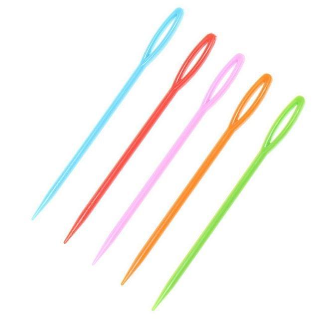 10 Pcs Acrylic Colorful Needles 2.75 Inch - MultiColor / Acrylic