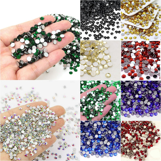 6mm Flat Half Round Acrylic Stones Assorted For Jewellery Making & Decorating, 10 Colours - MultiColor / Acrylic / Round