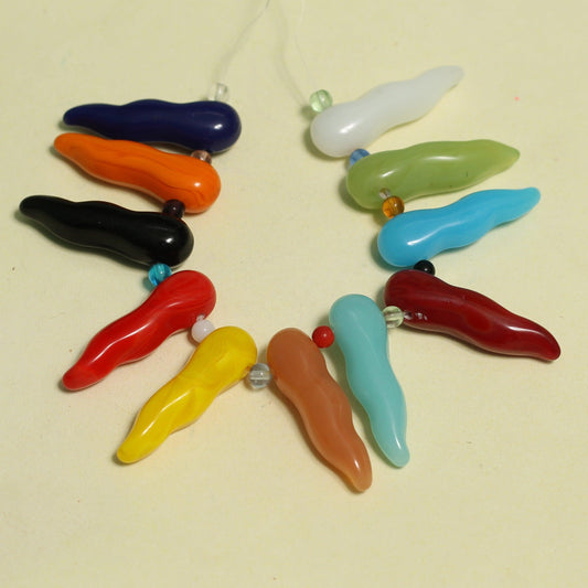 1 String Tube Beads Multicolour - MultiColor