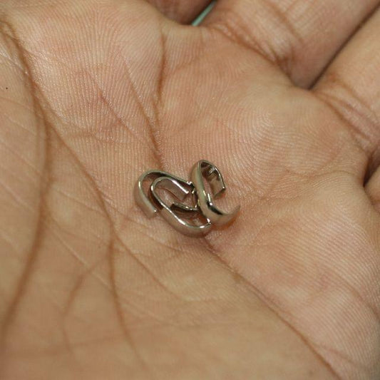 50 Pcs,10mm Silver Pinch Bail - Silver / 10mm / Iron