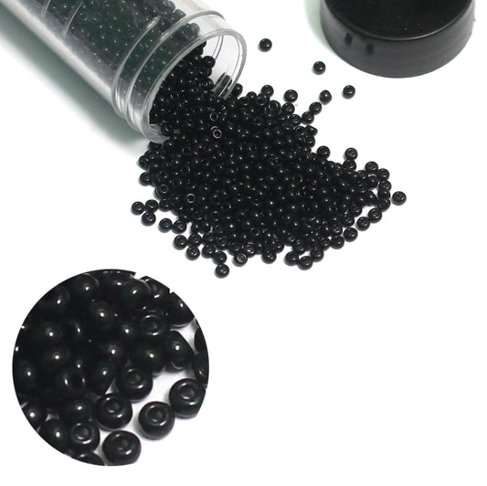 Preciosa Seed Beads Opaque Black , 3900 Pcs - Glass / 11`0 / Opaque