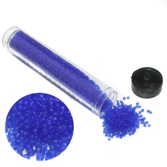 Preciosa Seed Beads Trans Blue 11`0, 3900 Pcs - Glass / 11`0 / Trans