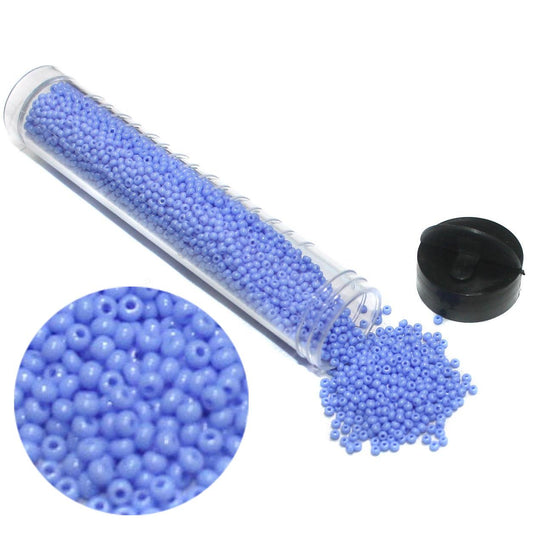 Preciosa Seed Beads Opaque Sky Blue Luster 11`0, 3900 Pcs - Glass / 11`0 / Opaque