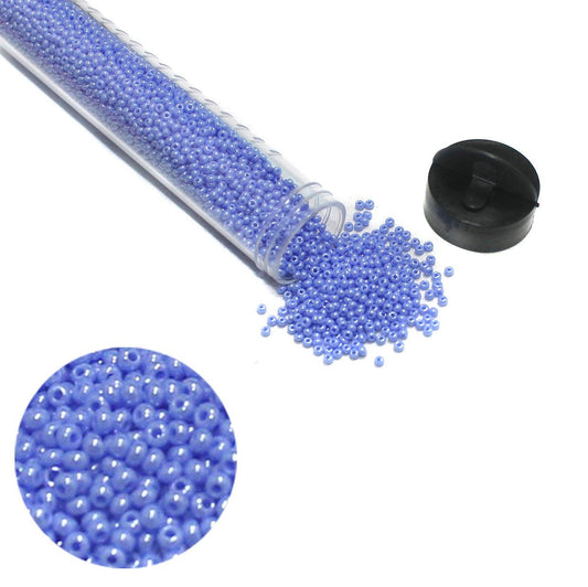 Preciosa Seed Beads Ceylonese Sky Blue 11`0, 3900 Pcs - Glass / 11`0 / Ceylonese