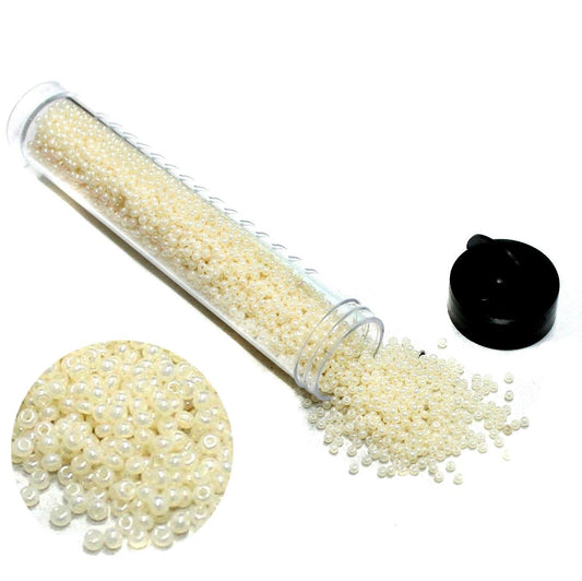 Preciosa Seed Beads Ceylonese Off White 11`0, 3900 Pcs - Glass / 11`0 / Ceylonese