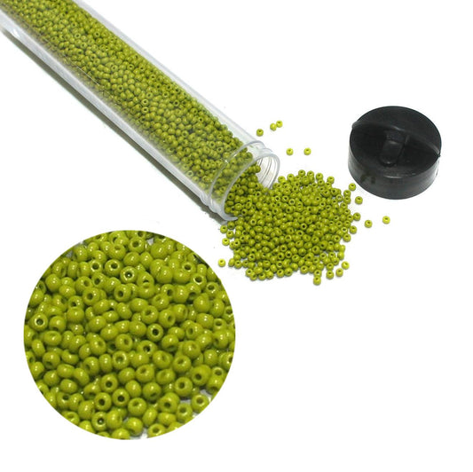 Preciosa Seed Beads Opaque Peridot 11`0, 3900 Pcs - Glass / 11`0 / Opaque