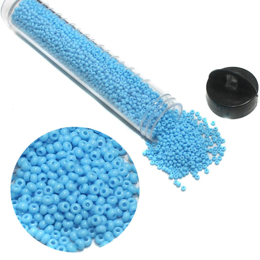 Preciosa Seed Beads Opaque Sky Blue 11`0, 3900 Pcs - Glass / 11`0 / Opaque