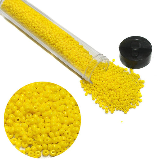 Preciosa Seed Beads Opaque Yellow 11`0, 3900 Pcs - Glass / 11`0 / Opaque