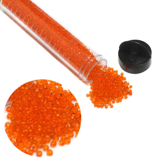 Preciosa Seed Beads Trans Orange 11`0, 3900 Pcs - Glass / 11`0 / Trans