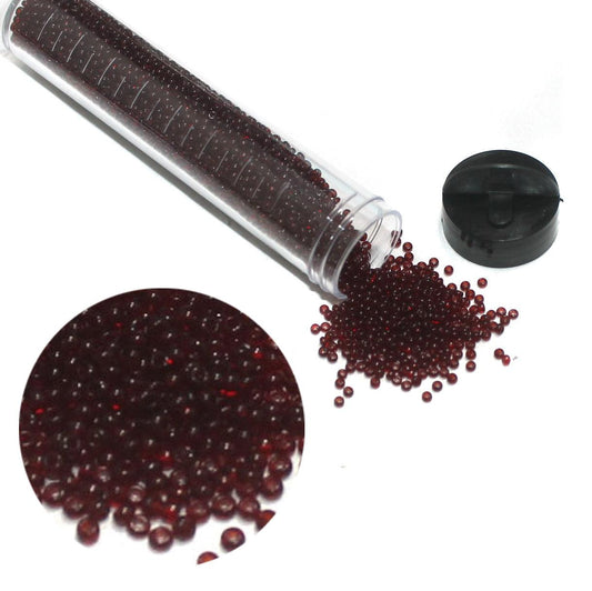 Preciosa Seed Beads Trans Maroon 11`0, 3900 Pcs - Glass / 11`0 / Trans