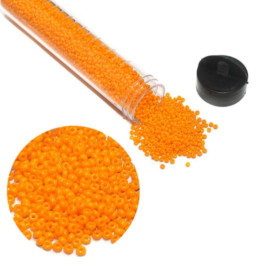 Preciosa Seed Beads Opaque Orange 11`0, 3900 Pcs - Glass / 11`0 / Opaque