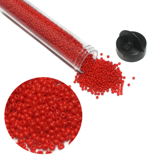 Preciosa Seed Beads Opaque Red 11`0, 3900 Pcs - Glass / 11`0 / Opaque