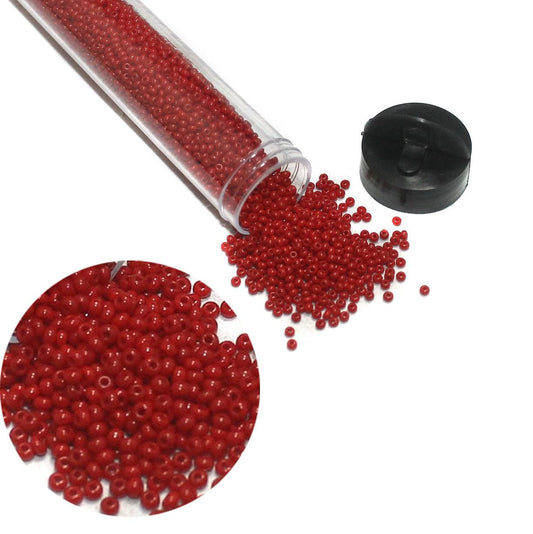 Preciosa Seed Beads Opaque Dark Red 11`0, 3900 Pcs - Glass / 11`0 / Opaque