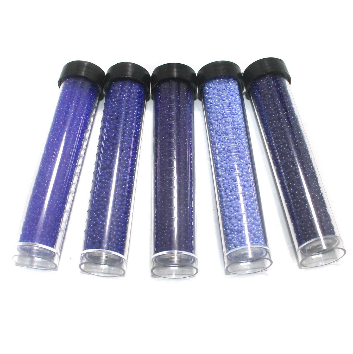 5 Colors Preciosa Seed Beads Combo Blue - Glass / Opaque / 11`0