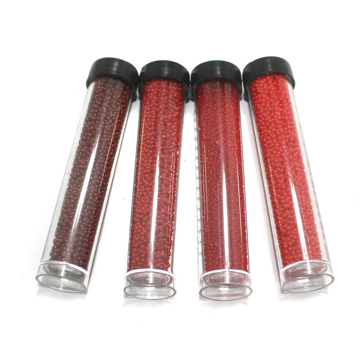 4 Colors Preciosa Seed Beads Combo Red - Glass / Opaque / 11`0