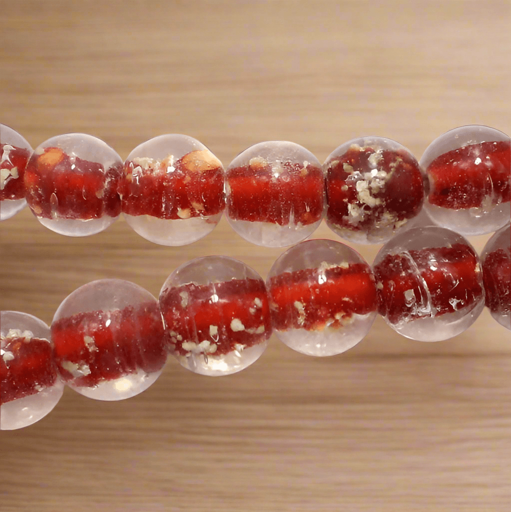 50 Pcs 12mm Radium Round Beads Red - Red / Glass / Round