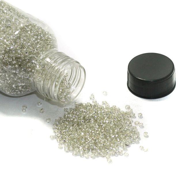 Silver Line Glass Seed Beads Clear 11/0 - White / Glass / 100 Gm