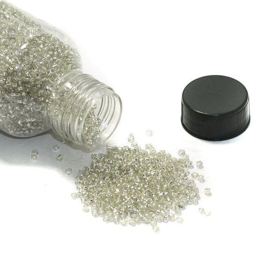 Silver Line Glass Seed Beads Clear 11/0 - White / Glass / 100 Gm