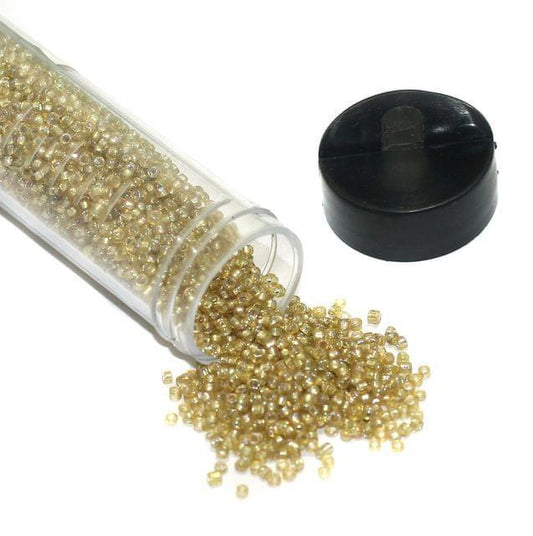 3200+, 13/0 Golden Rainbow Silver Line Glass Seed Beads - Golden / Glass / Silver Line
