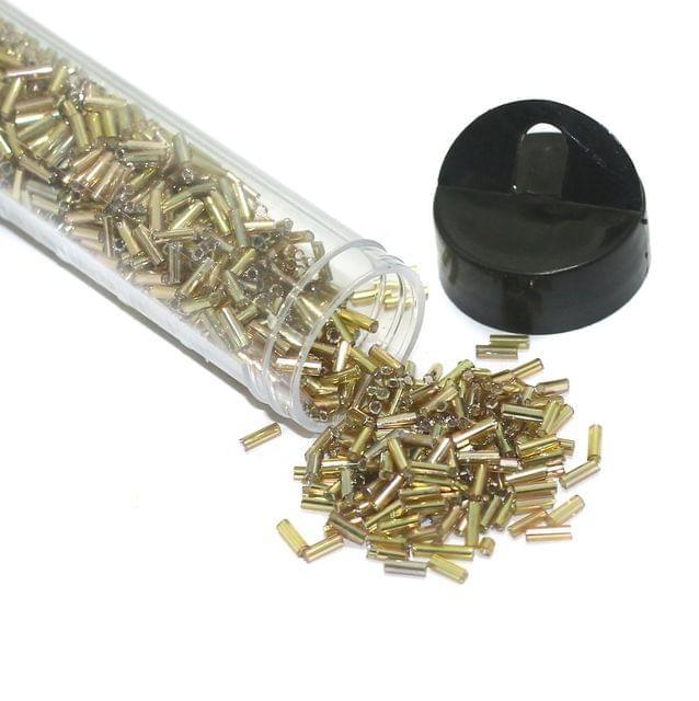 1000+, Brown Rainbow Bugles Glass Seed Beads - Brown / Glass / Bugles