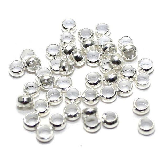 720 Pcs, 2.5 mm Crimp Beads - Silver / 2.5mm