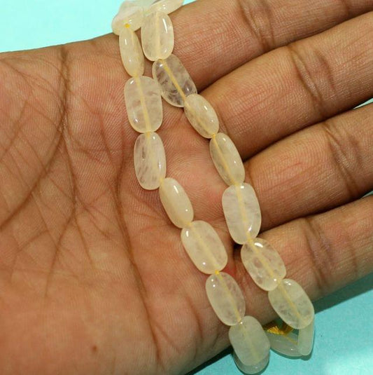 11-13mm, Markaz Semiprecious Flat Oval Stone Beads - Orange / Oval / 1 String